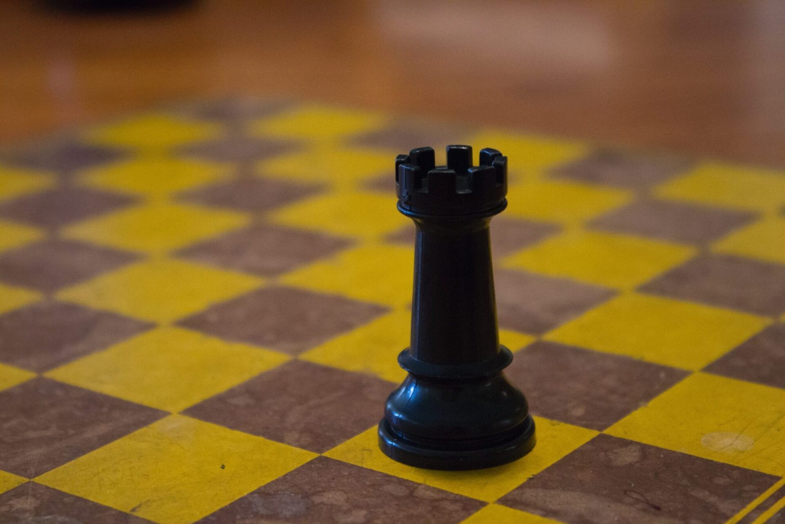 A chess board with a single chess tool