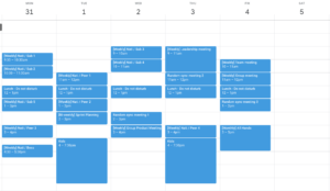 A busy calendar