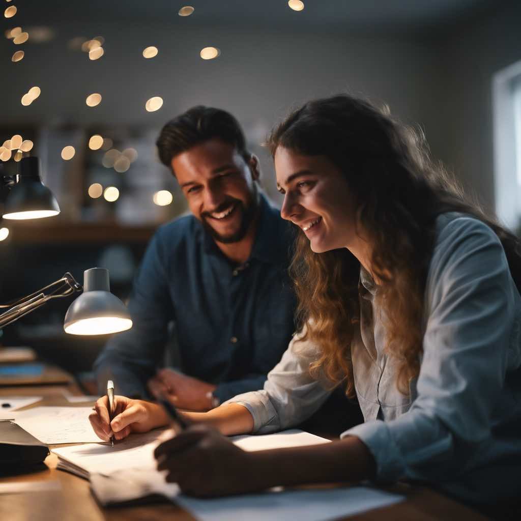 A female student mentored by a man