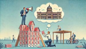 A product manager builds a house of cards, a PMM announces it.